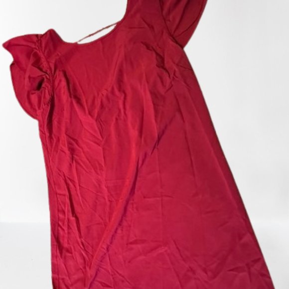 Ruby Open Low Back with Ruffle Midi Dress - Picture 6 of 10